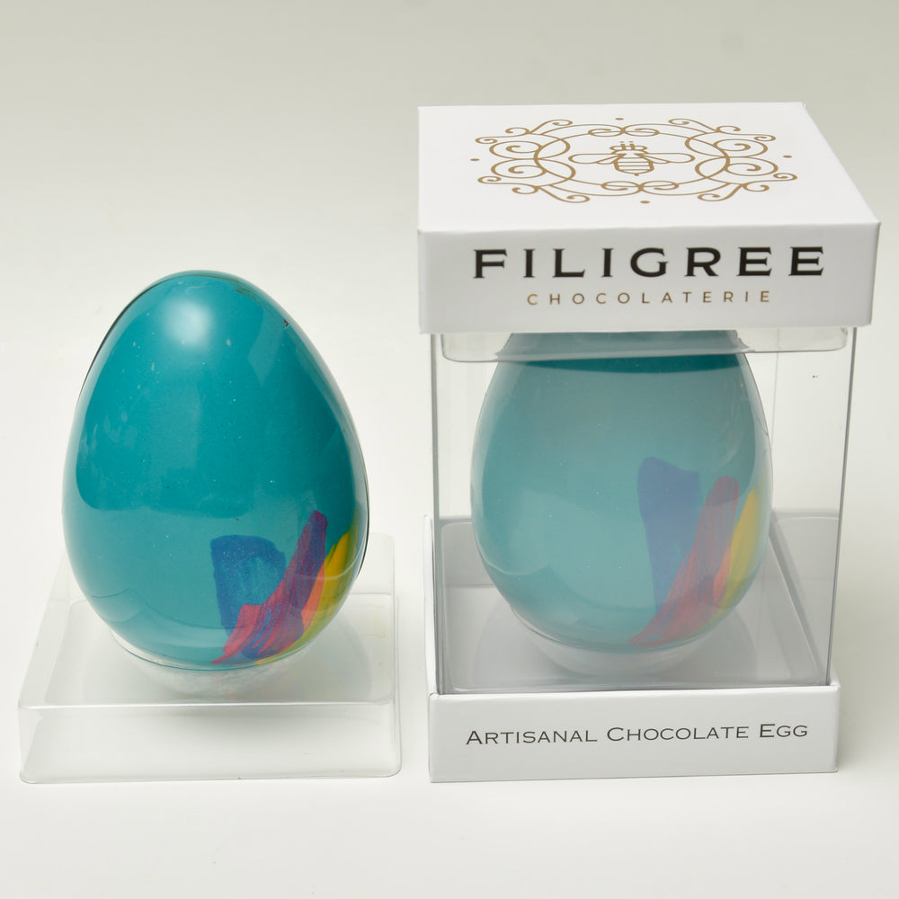 
                  
                    Aqua Stripes Painted Egg
                  
                