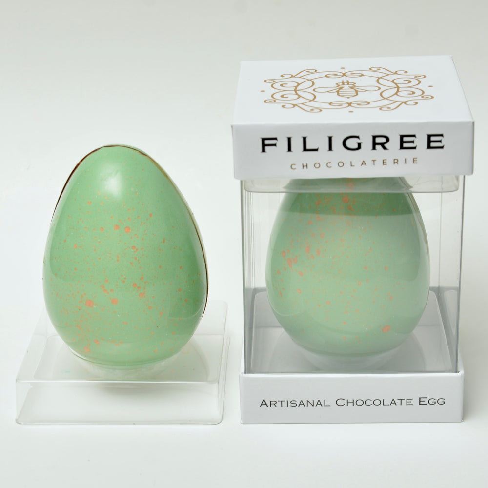 
                  
                    Green and Rose Gold Painted Egg
                  
                