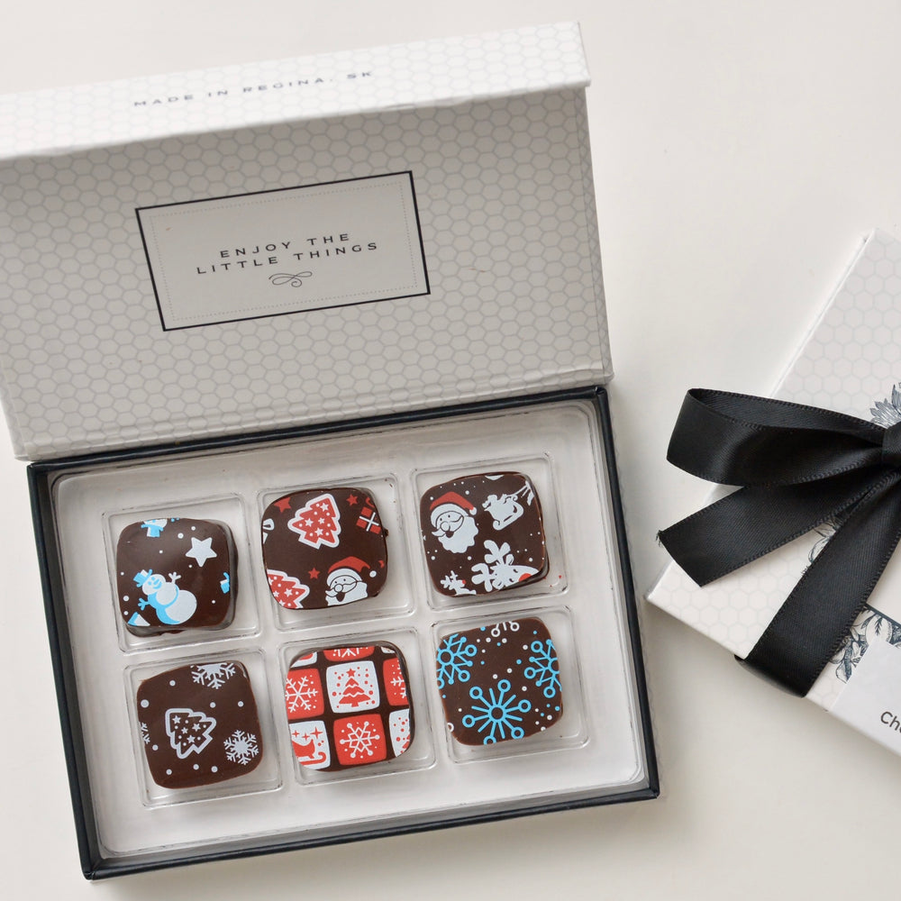 6 Piece Holiday Chocolate Box