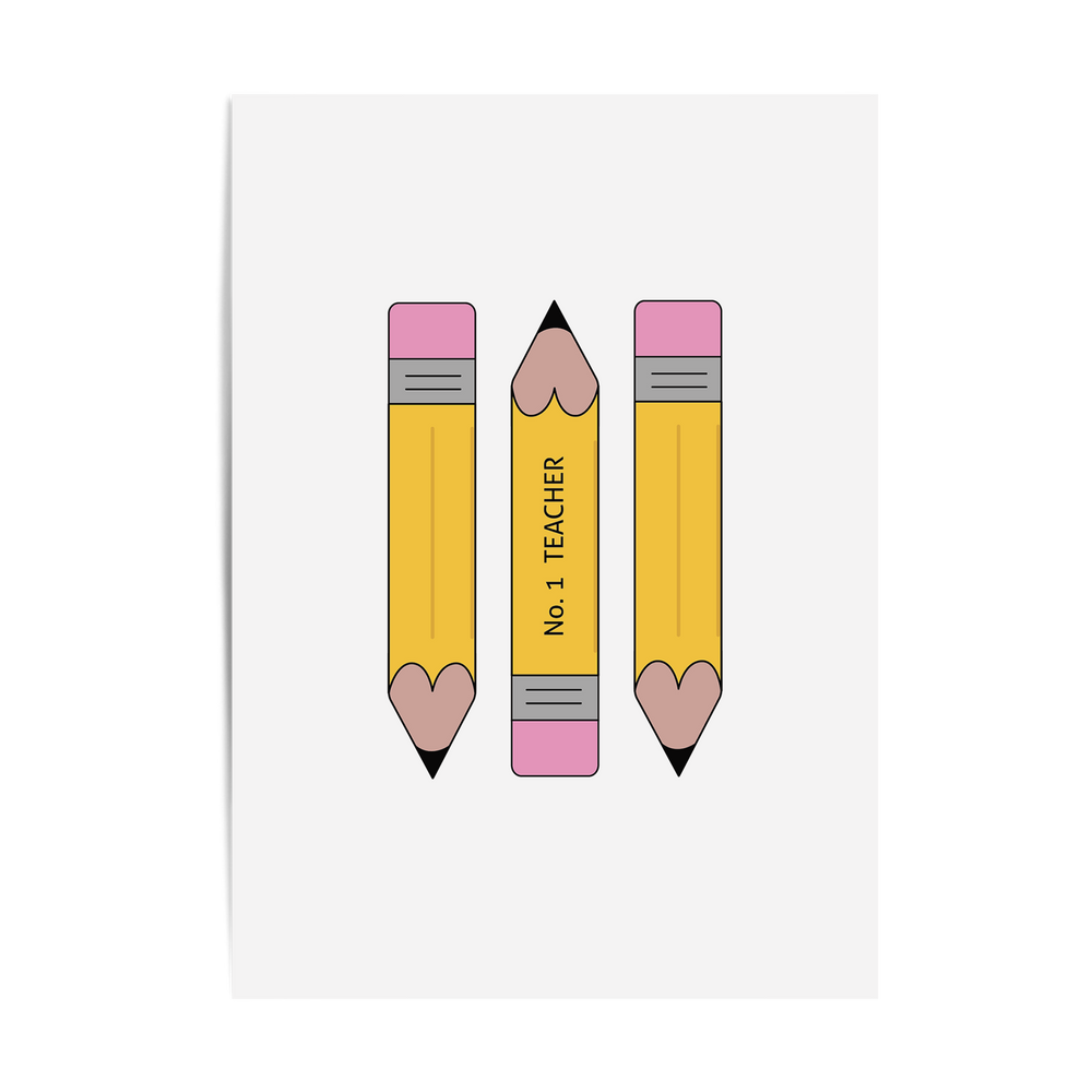 No. 1 Teacher Card